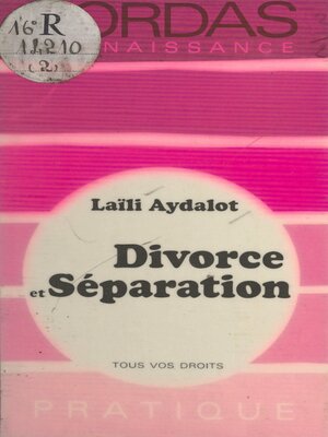 cover image of Divorce et séparation